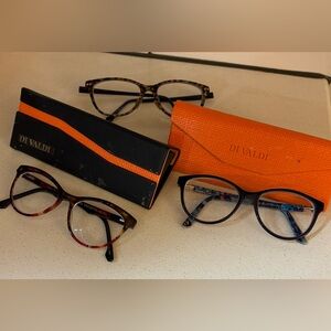 Di Valdi and iGreen Eyeglasses Set with Cases.